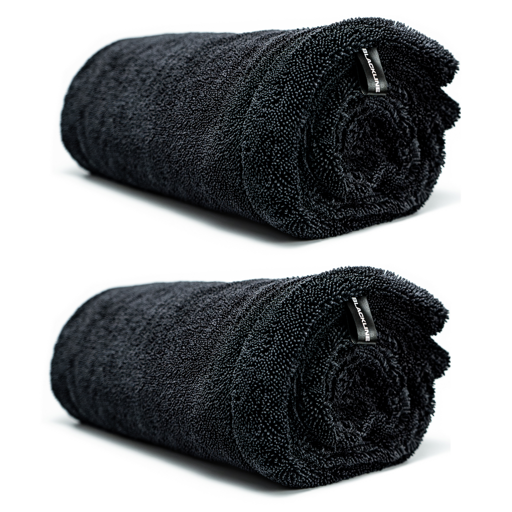 BLACKLINE - Pack de 2 Serviettes de séchage à fibres torsadées